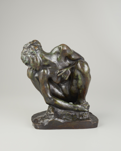 Auguste Rodin, Crouching Woman, 1880-1882, bronze, The Evan H. Roberts Memorial Sculpture Collection, public domain, 77.26